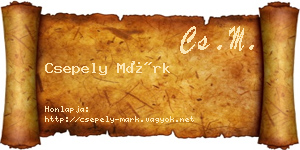 Csepely Márk névjegykártya